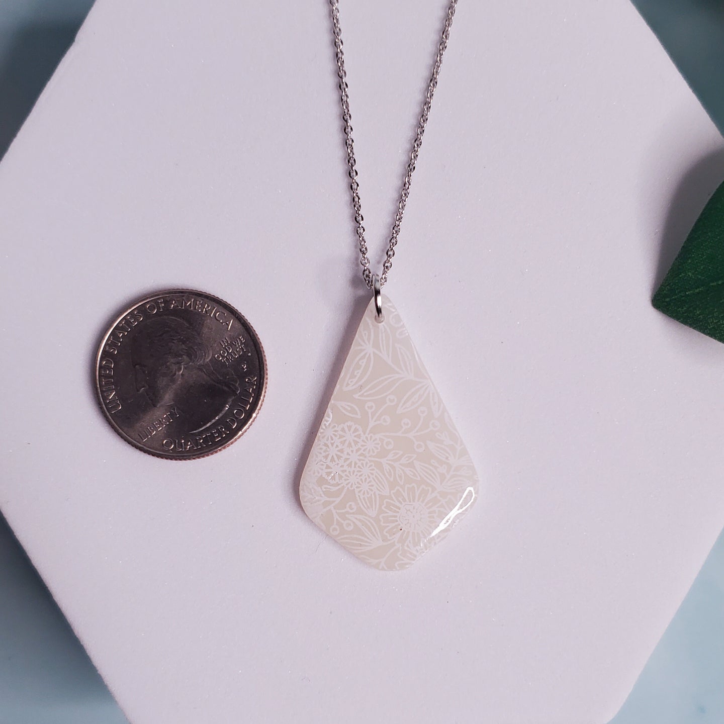 Floral Teardrop Necklace